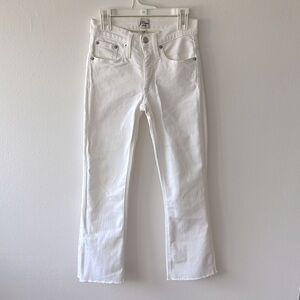 J crew Petite 9" demi-boot crop jean in white / petite 23